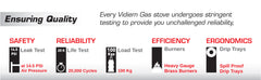 Vidiem Viva 3 Burner Gas Stove | Stainless Steel Body | Brass Burners – Jumbo, Medium & Small | Spacious Burner Placemen