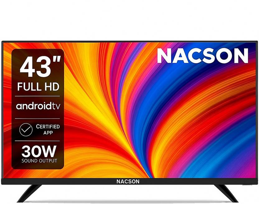 Nacson 109 cm (43 inch) Full HD LED Android TV with YOUTUBE, CLOUDTV APP STORE, PRIME VIDEOS, JIOHOTSTAR, Z5, SONY LIV, MX PLAYER TV, JIOCINEMA, (NS43FHD25M)