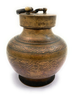 Bhunes Brass Antique Kamandal | Stoup | Gangajali With 1 Litre Capacity,Gold, 7.5 Inch, 1 Piece