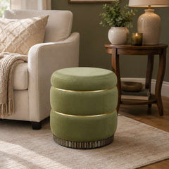 PlushPerch Upholstered Footstool