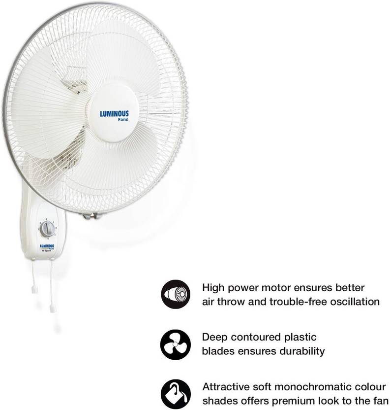 RR Lum Mojo Plus HS White Anti Dust 400 mm Wall Fan-3