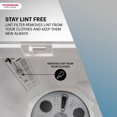 Thomson 9 kg Semi Automatic Top Load Washing Machine Black, White (SA99000G)-3