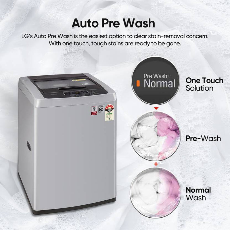 LG 7.5 kg Fully Automatic Top Load Washing Machine Grey (T75SPSF1Z)-3