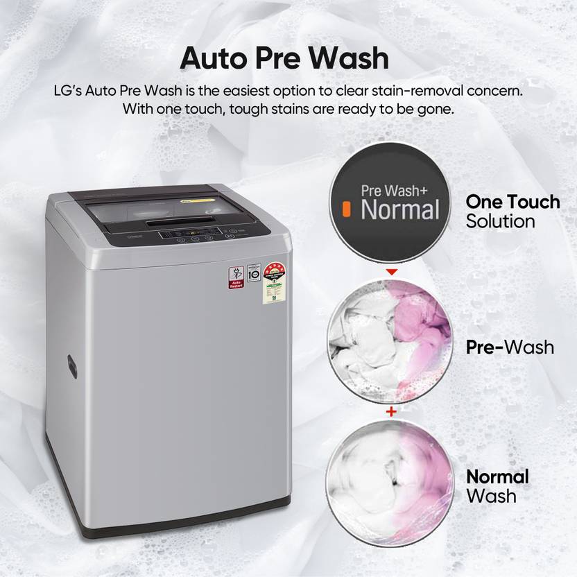 LG 7.5 kg Fully Automatic Top Load Washing Machine Grey (T75SPSF1Z)-3