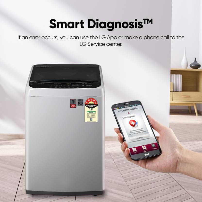 LG 7.5 kg Fully Automatic Top Load Washing Machine Grey (T75SPSF1Z)-4
