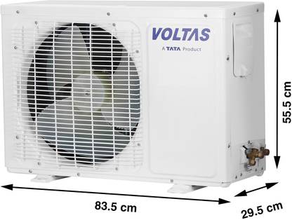 Voltas 1 Ton 3 Star Split AC - White (123 Vectra Elegant(4503469), Copper Condenser)
