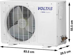 Voltas 1 Ton 3 Star Split AC - White (123 Vectra Elegant(4503469), Copper Condenser)