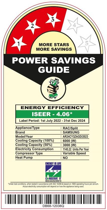 Samsung 2023 Model 2 Ton 3 Star Split Inverter AC (AR24CY3ZAGD/AR24CY3ZAGDNNA/AR24CY3ZAGDXNA, White)-4