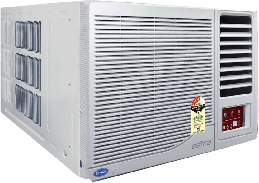 Carrier 2023 Model 1 Ton 3 Star Window Fixed Speed 2 Way Air Directional control with Dust Filter(2023 Model) AC (CAW12SC3R32F0, White)