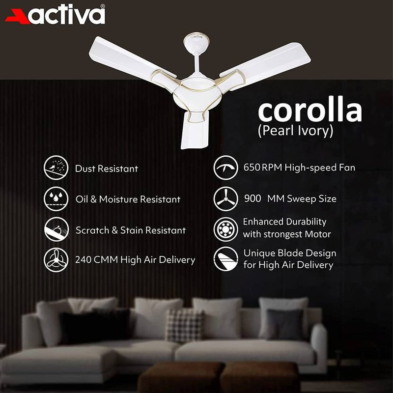 ACTIVA Corolla 900mm Ceiling Fan-2