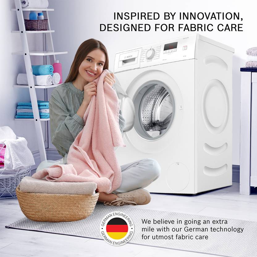 Bosch 6.5 kg Drive Motor, Anti Tangle, Anti Vibration Fully Automatic Front Load Washing Machine with In-built Heater White (WLJ2006EIN)-3