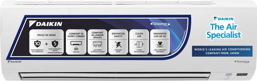 Daikin 2025 Model 1.8 Ton 3 Star Split Inverter AC (ATKL60UV16, White)-5