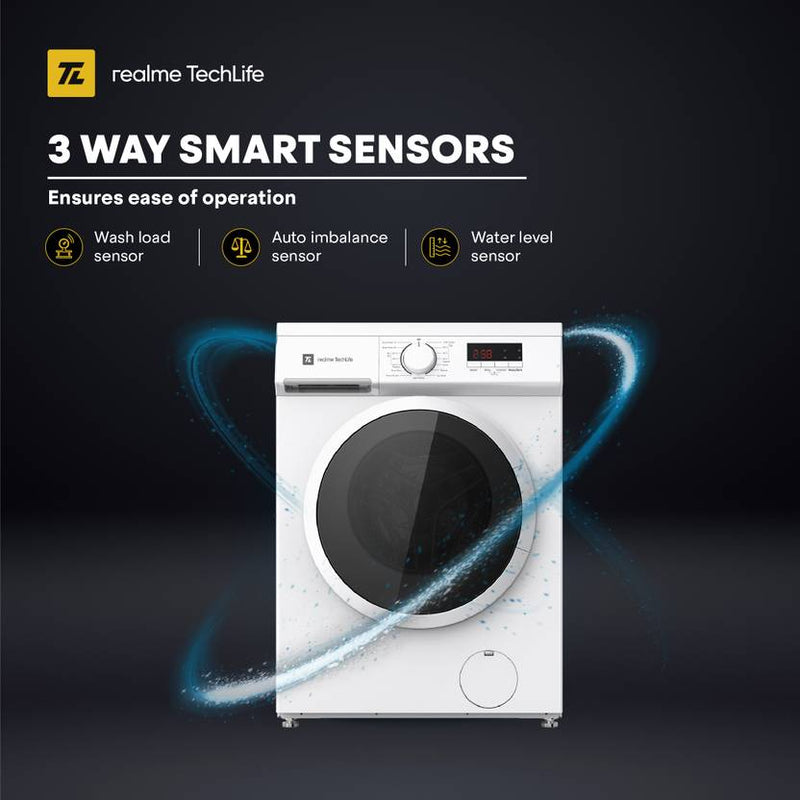 Realme TechLife 7 kg 5 Star Power Clean Fully Automatic Front Load Washing Machine with In-built Heater White (RMFL705NHNAW)-2