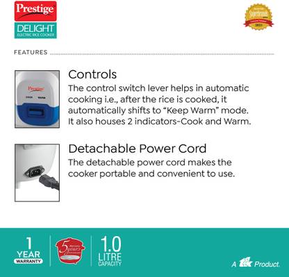 Prestige Atlas Delight Electric Rice Cooker