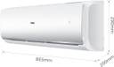 Haier Turbo Cool Plus 2023 Model 1 Ton 3 Star Split Extreme Temperature Cooling,Micro Antibacterial Filter, AC - White