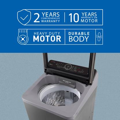 Panasonic 8 kg with Wi-Fi Enabled Fully Automatic Top Load Washing Machine with In-built Heater Grey (NA-F80AH1CRB)