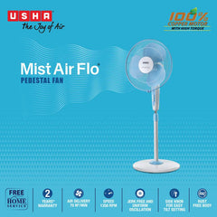 USHA Mist Air Flo 400mm 3 Blade Motor Pedestal Fan (Aerodynamically Design)-3