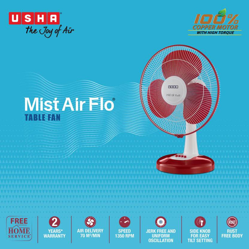 Usha Mist Air Flo 400mm Table Fan-2