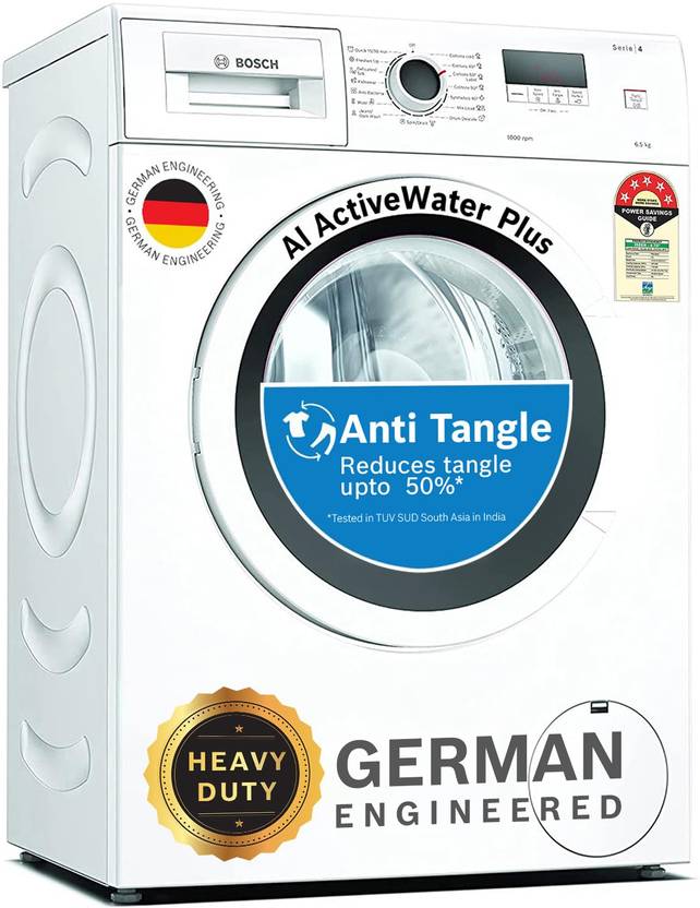 Bosch 6.5 kg Drive Motor, Anti Tangle, Anti Vibration Fully Automatic Front Load Washing Machine with In-built Heater White (WLJ2006EIN)-1