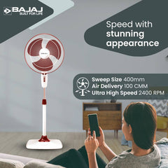 Bajaj Rapido 400 MM Pedestal Fan For Home-6