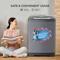 Intex 7.5 kg Fully Automatic Top Load Washing Machine Grey (FA75BGPT)-4