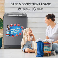 Intex 6.5 kg Fully Automatic Top Load Washing Machine Grey (FA65BGPT)-4