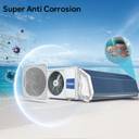 Haier Turbo Cool Plus 2023 Model 1 Ton 3 Star Split Extreme Temperature Cooling,Micro Antibacterial Filter, AC - White