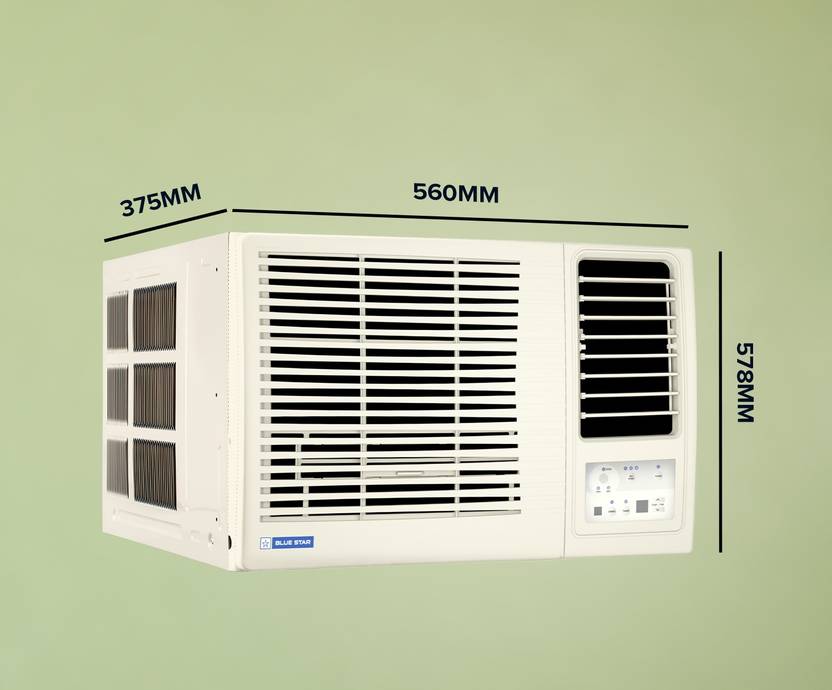 Blue Star 2024 Model 1 Ton 3 Star Window Fixed Speed AC (WFD312L, White)-4