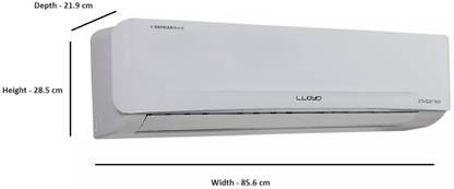 Lloyd 2024 Model 1 Ton 3 Star Split Inverter AC - White (GLS12I3FOSEV, Copper Condenser)