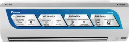 Daikin 2024 Model 1 Ton 3 Star Split Inverter AC with PM 2.5 Filter - White (MTKL35UV16WA/RKL35UV16WA, Copper Condenser)