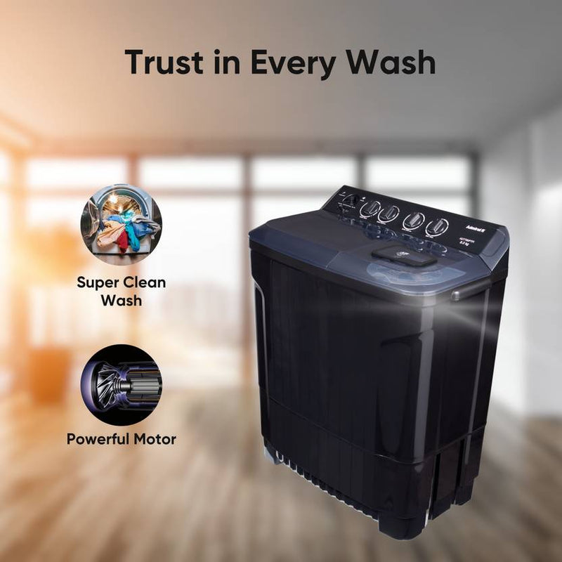 Admiral 8 kg Semi Automatic Top Load Washing Machine Black (ADTT80PTFI)-3