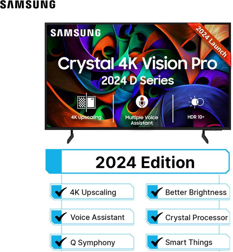 Samsung Crystal 4K Vision Pro 163 cm (65 inch) Ultra HD (4K) LED Smart Tizen TV with Bright Vision (UA65DUE76AKLXL)-2