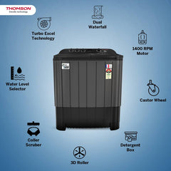 Thomson 10 kg 5 Star Aqua Magic with Double Waterfall, Detergent Box, 3D Rollers Technology, Magic Filter, Collar Scrubber, Turbo Dry Technology, (TSA1000SP)-3