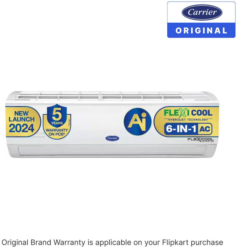 Carrier 2024 Model 1.5 Ton 5 Star Split Inverter Dual Filtration with HD & Auto Cleanser AC (CAI18ES5R34F0, White)-2