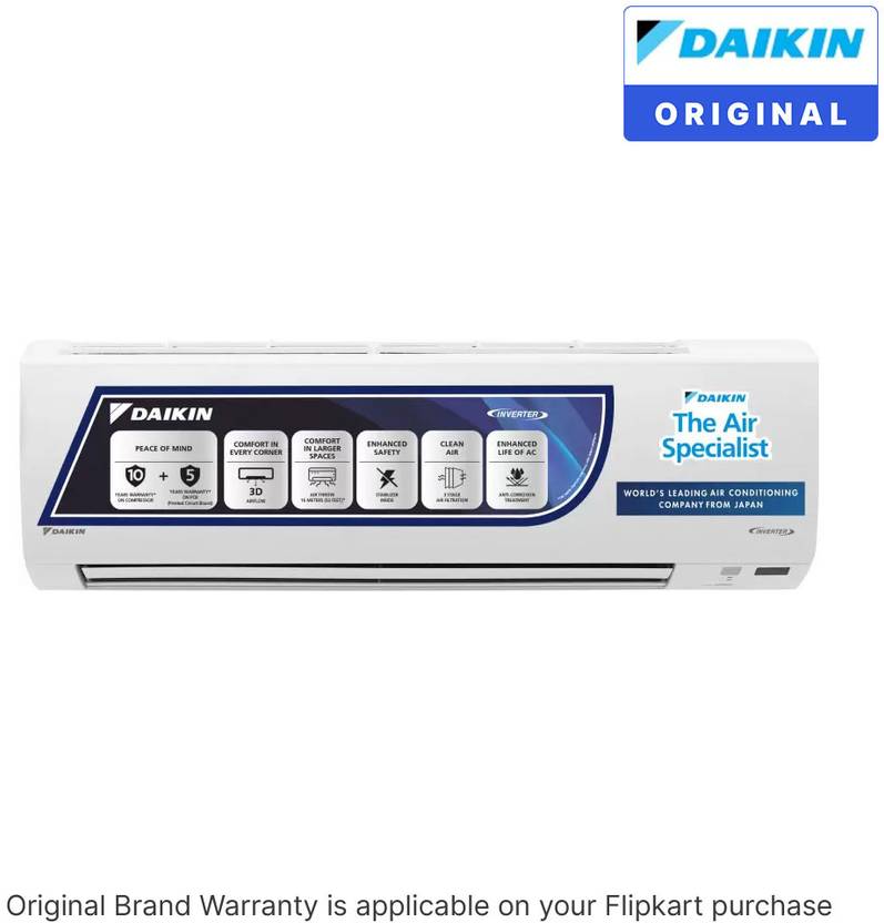 Daikin 2025 Model 1.8 Ton 3 Star Split Inverter AC (ATKL60UV16, White)-6