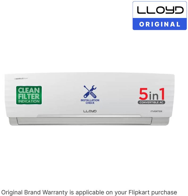 Lloyd 2024 Model 1.5 Ton 5 Star Split Inverter AC (GLS18I5FWBEM, White)-2