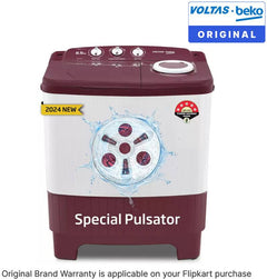 Voltas Beko 6.5 kg Semi Automatic Top Load Washing Machine Maroon, White (WTT65UNX/OK3R0R0W01)-2