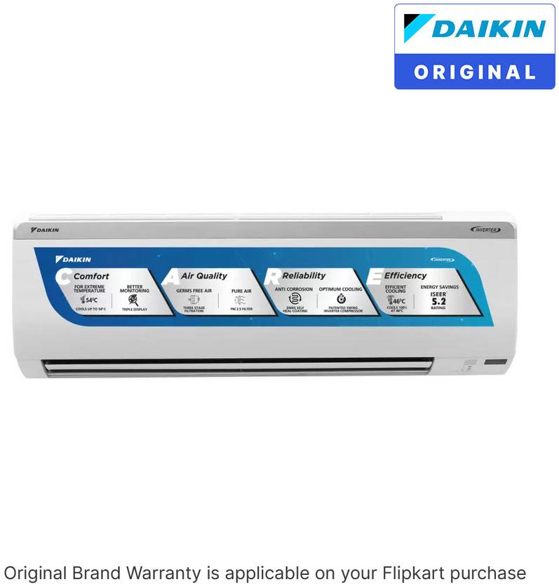 Daikin 2025 Model 1.5 Ton 5 Star Split Inverter AC (MTKM50UV16VA/RKM50UV16VA, White)-2