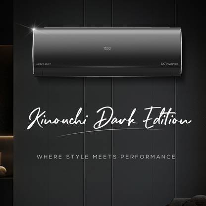 Haier 2024 Model Inverter Technology 1.6 Ton 5 Star Split Inverter Expandable AC - White