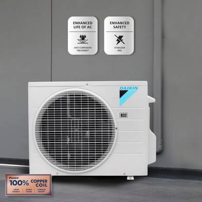 Daikin 2024 Model 0.8 Ton 3 Star Split AC - White (FTL30UV16V1/RL30UV16V1, Copper Condenser)