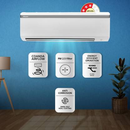 Daikin 2024 Model 0.8 Ton 3 Star Split AC - White (FTL30UV16V1/RL30UV16V1, Copper Condenser)