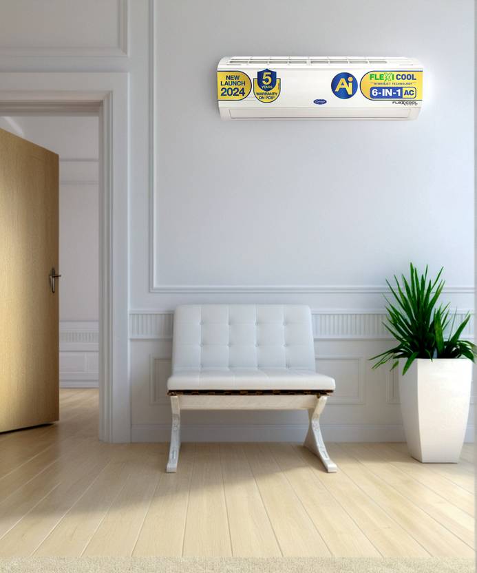 Carrier 2024 Model 1.5 Ton 5 Star Split Inverter Dual Filtration with HD & Auto Cleanser AC (CAI18ES5R34F0, White)-3