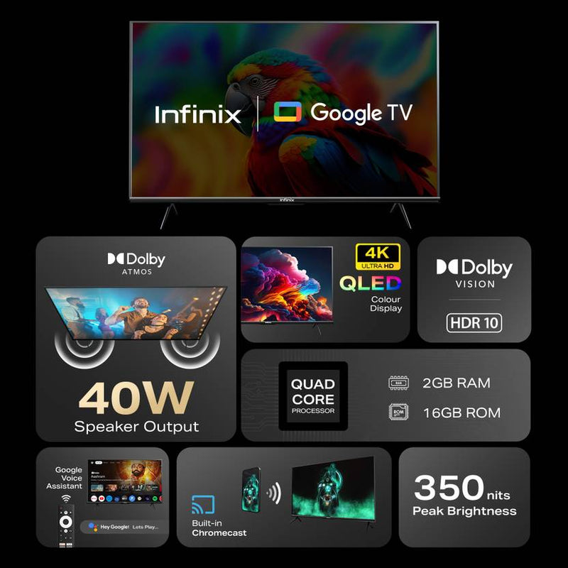Infinix 140 cm (55 inch) QLED Ultra HD (4K) Smart Google TV (55GU1Q/55GU3Q)-2