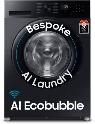 Samsung 12 kg Fully Automatic Front Load Washing Machine with In-built Heater Black, Grey (WW12DG5B24ABTL)