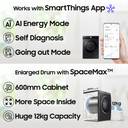 Samsung 12 kg Fully Automatic Front Load Washing Machine with In-built Heater Black, Grey (WW12DG5B24ABTL)