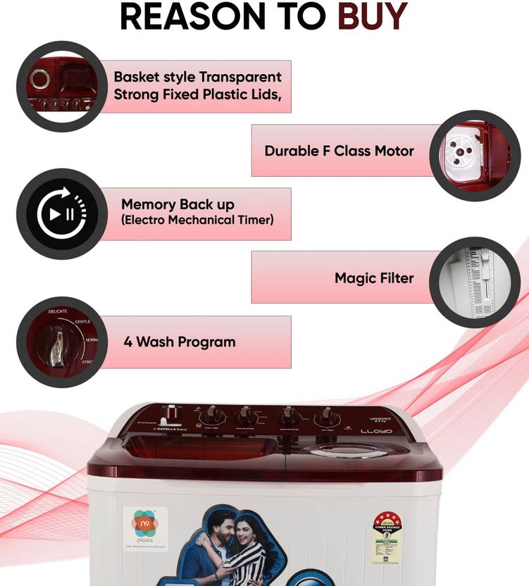Lloyd by Havells 8.5 kg (LWMS85RDB)-3