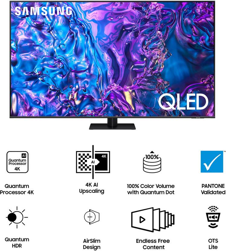 Samsung QLED 139.7 cm (55 inch) QLED Ultra HD (4K) Smart Tizen TV with 2024 Model (QA55Q70DAULXL)-2
