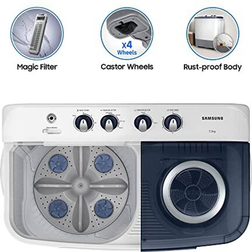 Samsung 7.5 kg 5 star, Air Turbo Drying Semi Automatic Top Load Washing Machine Blue, Grey (WT75M3200LL/TL)-4