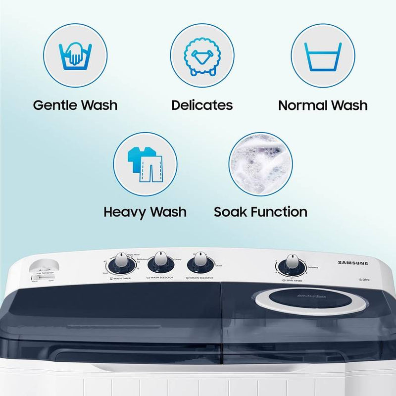 Samsung 8.5 kg 5 Star Hexa Storm Pulsator Semi Automatic Top Load Washing Machine White, Grey (WT85R4200LL/TL)-4