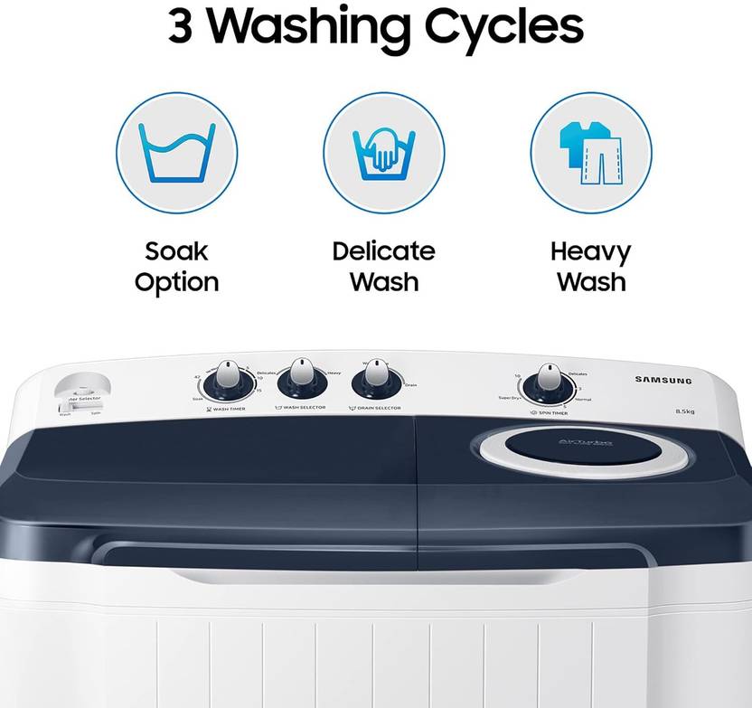 Samsung 8.5 kg 5 star Semi Automatic Top Load Washing Machine White, Grey (WT85R4000LL/TL)-3